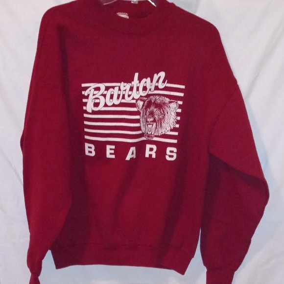 Sweatshirt Barton Bears Vintage 1993 State champions USA Fruit of the loom Red - Picture 1 of 4